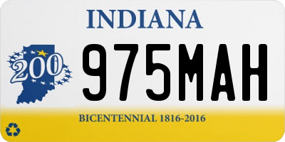 IN license plate 975MAH