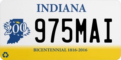 IN license plate 975MAI