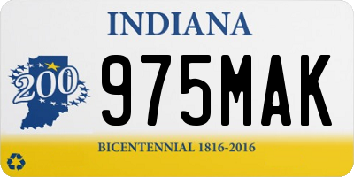 IN license plate 975MAK