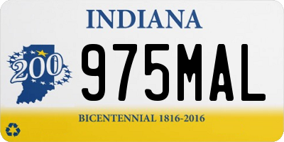 IN license plate 975MAL