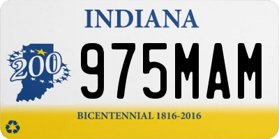 IN license plate 975MAM