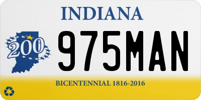 IN license plate 975MAN