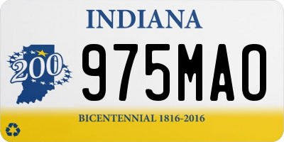 IN license plate 975MAO
