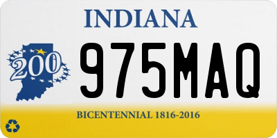 IN license plate 975MAQ