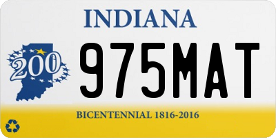 IN license plate 975MAT