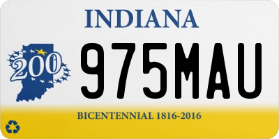 IN license plate 975MAU