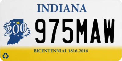 IN license plate 975MAW