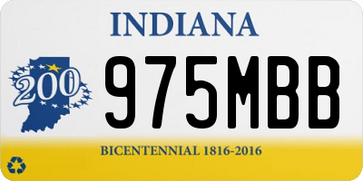 IN license plate 975MBB