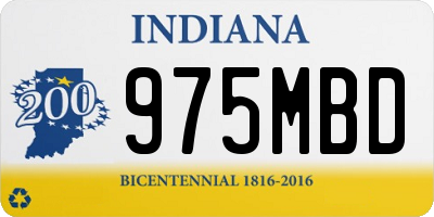 IN license plate 975MBD