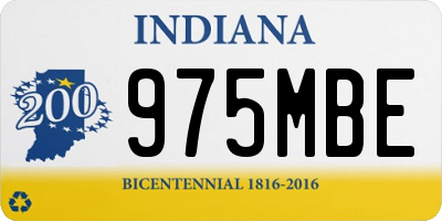 IN license plate 975MBE