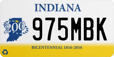 IN license plate 975MBK