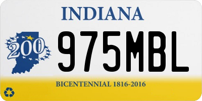 IN license plate 975MBL