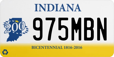 IN license plate 975MBN