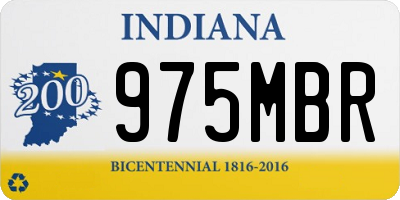 IN license plate 975MBR