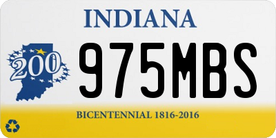 IN license plate 975MBS