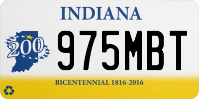 IN license plate 975MBT
