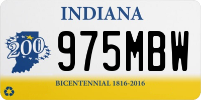 IN license plate 975MBW