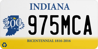 IN license plate 975MCA