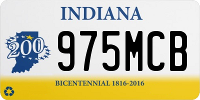 IN license plate 975MCB
