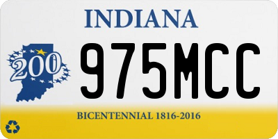 IN license plate 975MCC