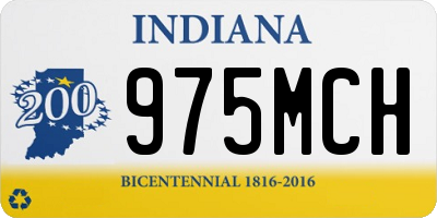 IN license plate 975MCH