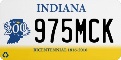 IN license plate 975MCK