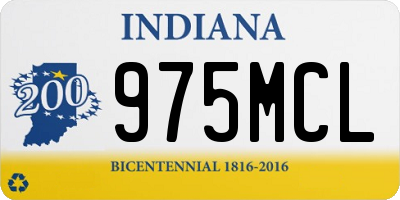 IN license plate 975MCL