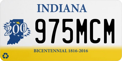 IN license plate 975MCM