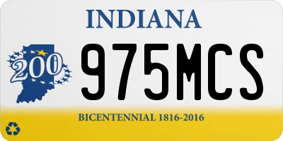 IN license plate 975MCS