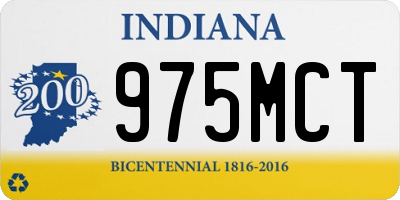 IN license plate 975MCT