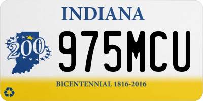 IN license plate 975MCU