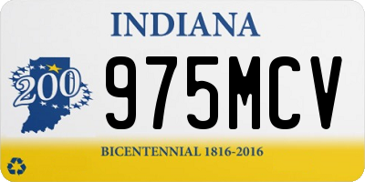 IN license plate 975MCV