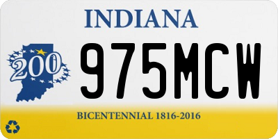 IN license plate 975MCW