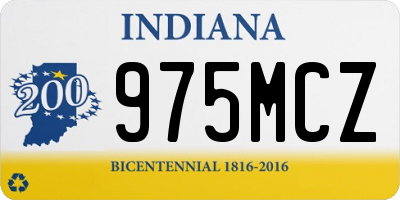 IN license plate 975MCZ