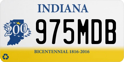IN license plate 975MDB