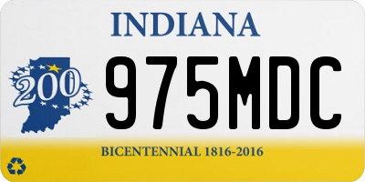 IN license plate 975MDC