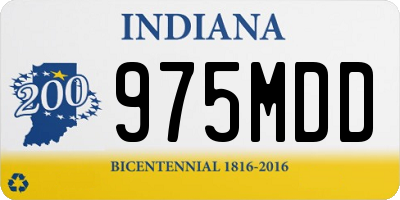IN license plate 975MDD