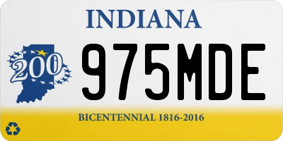 IN license plate 975MDE