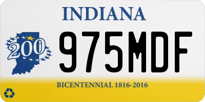 IN license plate 975MDF