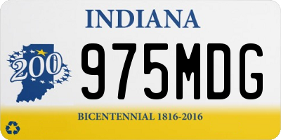 IN license plate 975MDG