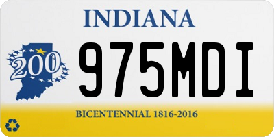 IN license plate 975MDI
