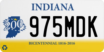 IN license plate 975MDK