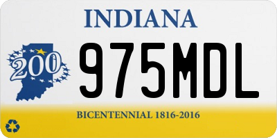 IN license plate 975MDL