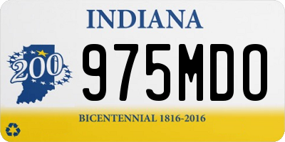 IN license plate 975MDO