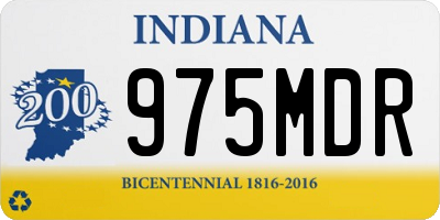 IN license plate 975MDR