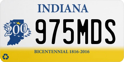 IN license plate 975MDS