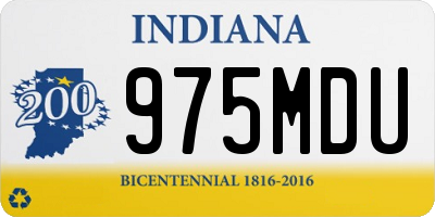 IN license plate 975MDU