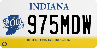 IN license plate 975MDW