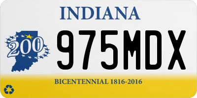 IN license plate 975MDX