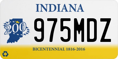 IN license plate 975MDZ